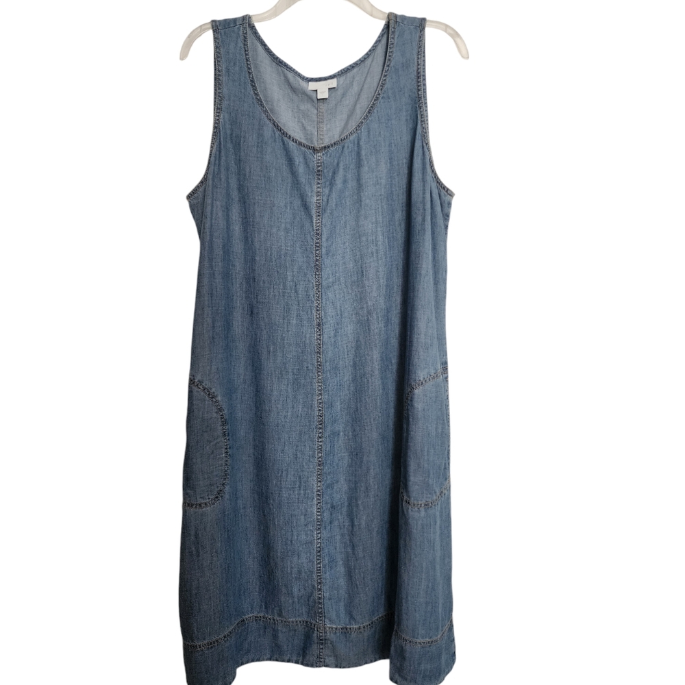 Denim Sleeveless Midi Dress